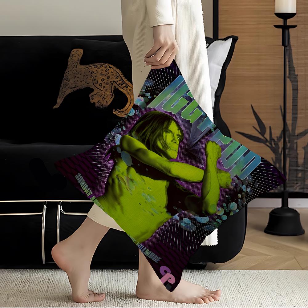 L-Iggy P-Pop Band Cushion Cover Pillow Cover Decor Pillowcase Printed Cushion Case for Couch