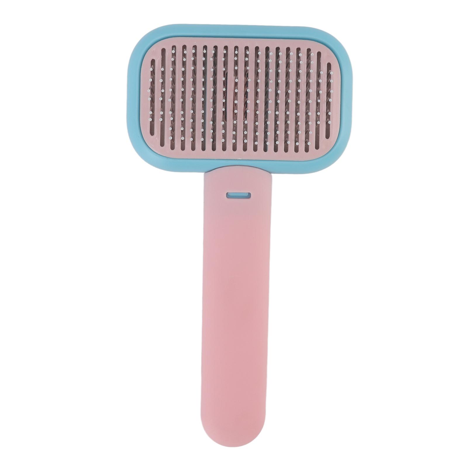Pet Slicker Brush Self Cleaning Massage Prevent Slip Dog Cat Grooming Comb for Shedding Hair