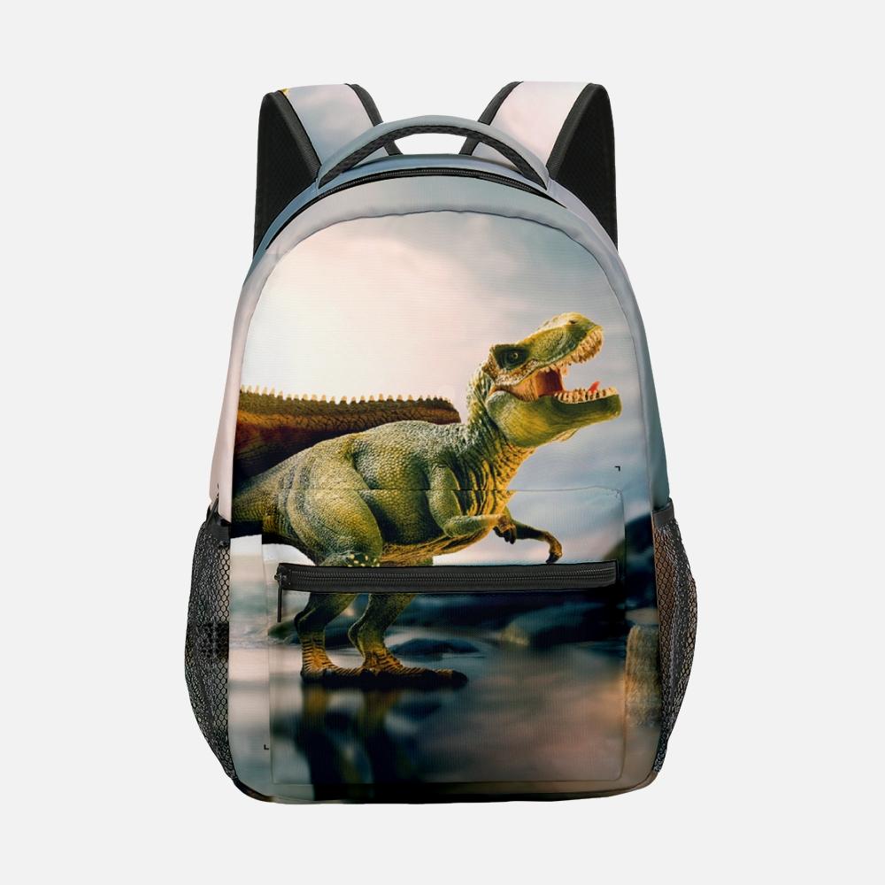 Popular Novelty Cool Dinosaur Student Bookbag Notebook Backpacks 3D Print Oxford Waterproof Boys/Girls Travel Backpacks