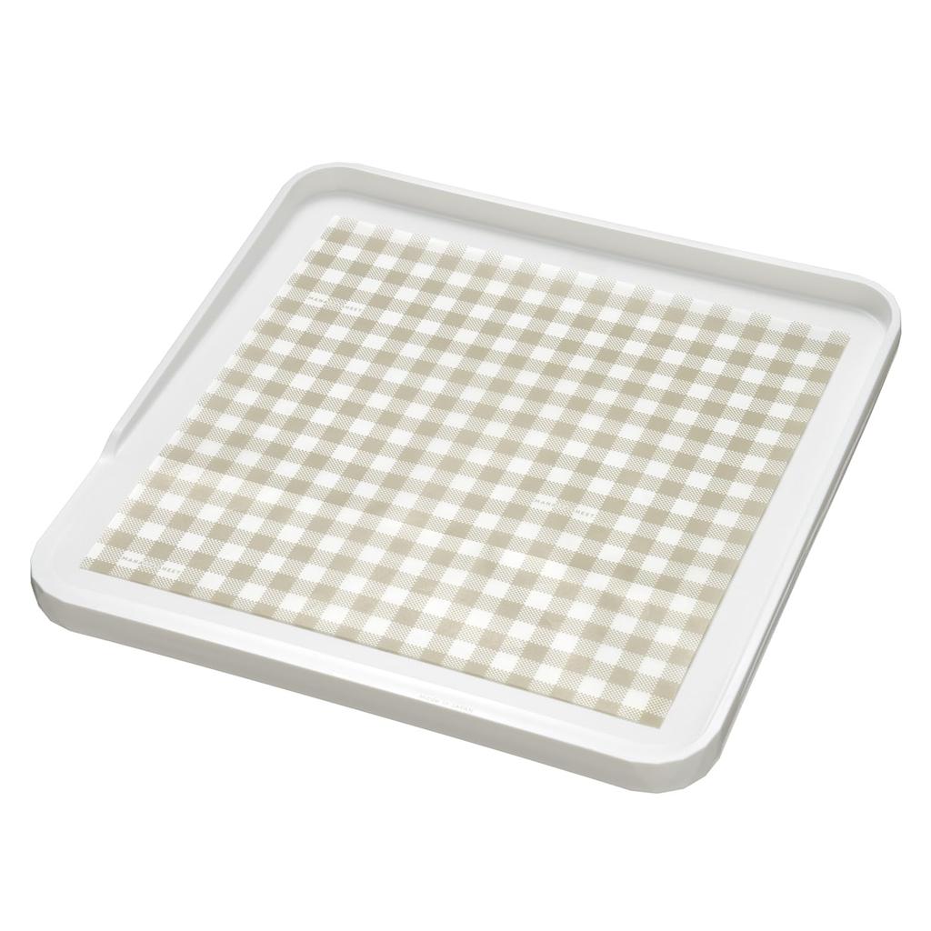 Oaks Leye Cutting Board with Rim, Made in Japan, Dishwasher Safe, W32.5 x D32.5cm, Includes Cutting Board Sheet, LES3207