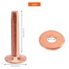 A20F-25 Sets Copper Rivet Burrs Washer, Long Leather Copper Rivet Fastener,For Wallets Leather DIY Craft Supplies