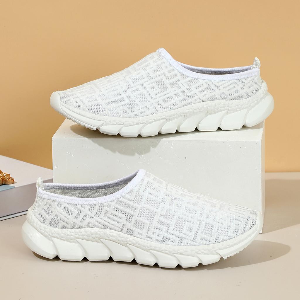 Skarpetki Siateczkowe Unisex Oddychające Wsuwane Codzienne Buty Lekkie Wygodne Damskie Płaskie do Chodzenia w Domu i na Zewnątrz