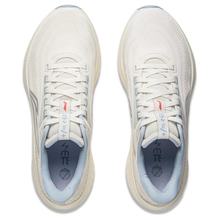 New LINING Red Hare 7 Running Shoes Women's Low Top Beige ARPU008-1