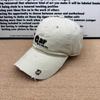 Old Ripped Car Alphabet Baseball Cap Men's and Women's Soft Top Comfortable Sun Cap American Casual Cap