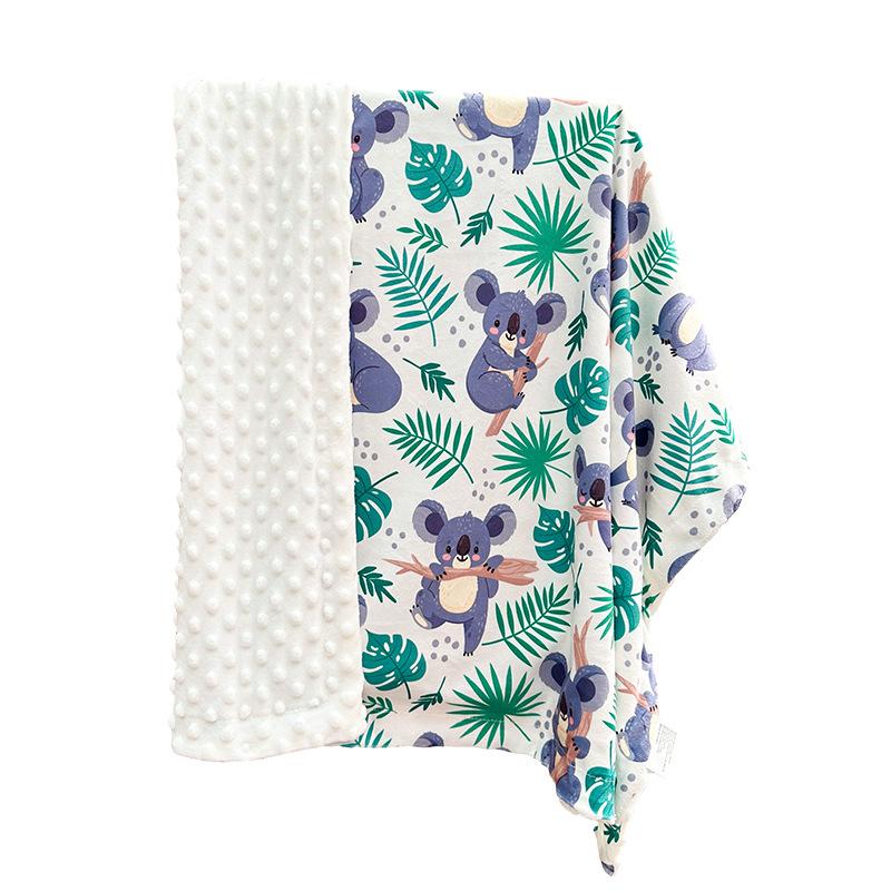 

Ковдра з бобів коали Дитяча ковдра / ковдра з кондиціонером Дитяча двошарова ковдра для сну 31.5in-80cmx43.3in-110cm кислота зелений колір