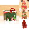Premium Large 3pcs Christmas Gift Box With Lid  Ribbon Xmas Present Square Box