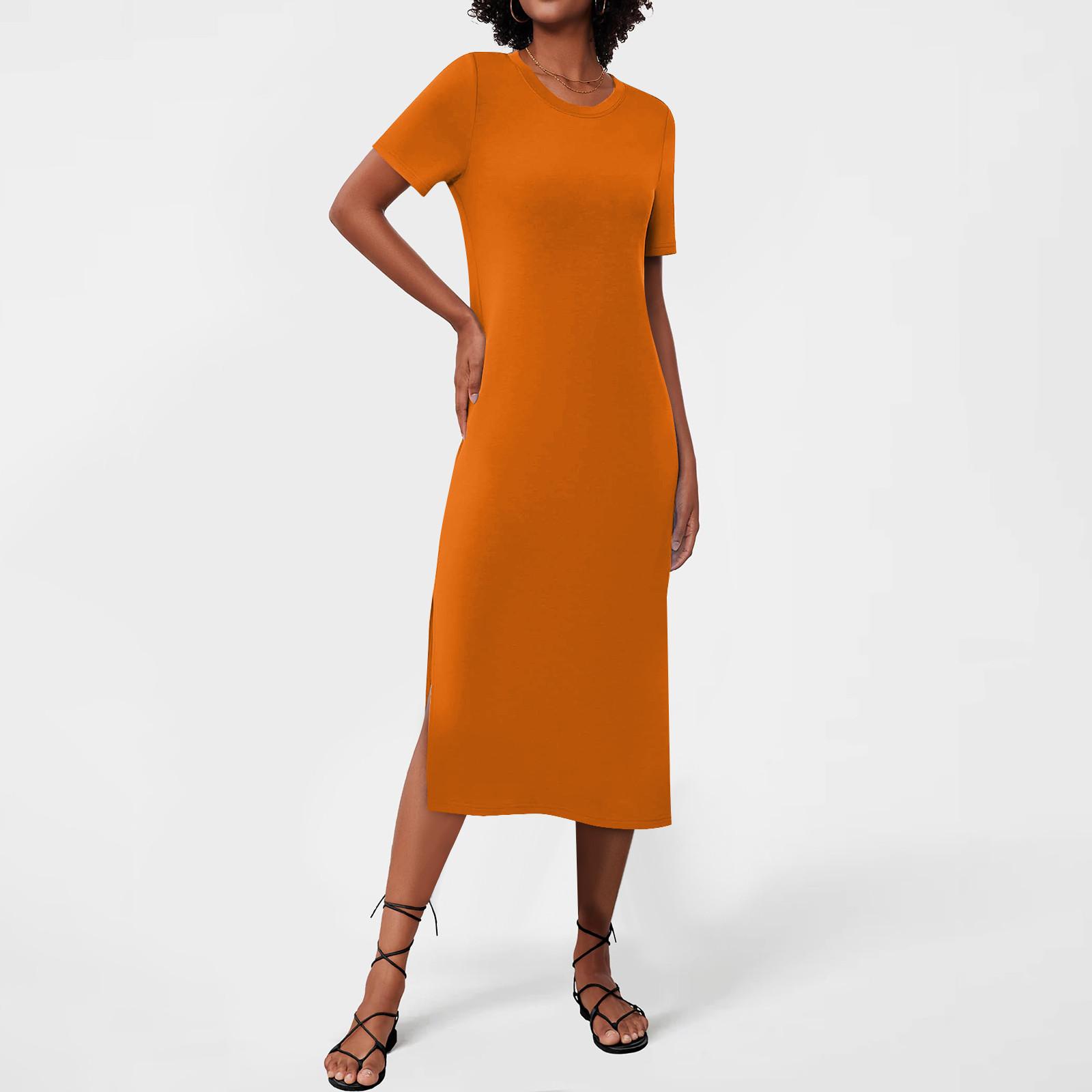 Женские струящиеся платья Женские летние платья Повседневные длинные платья с круглым — фото 9