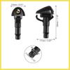 Windshield Wiper Washer Nozzle Spray Jet Fit for Nissan Frontier 2006-2013 - Pack of 2 Black Benefit