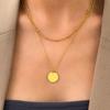 Stainless Steel Necklaces Simple Bead Chain Overlapping Tape Clavicle Chain Ornate Necklace For Women Zircon Goddess Gifts New