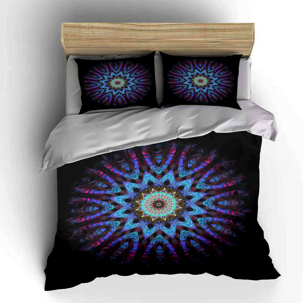 Mandala Tapestry Home Decor Set Soft Comfortable Duvet Cover Bedding Set Included 1*Duvet Cover & 2*Pillowcases, Gift