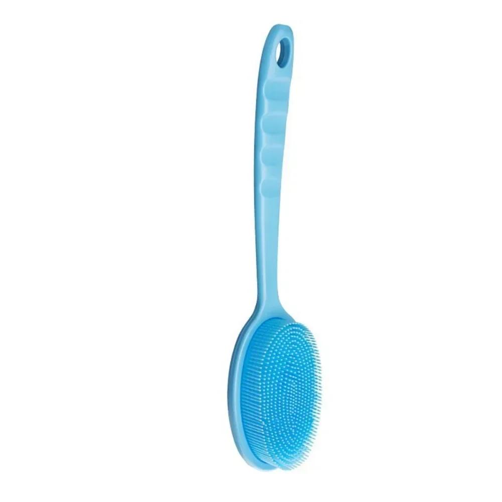 Double-Sided Silicone Back Scrubber Long Handle Body Bath Brushes Mud Back Scrubber Shower Massage Exfoliation Brush Body Wash