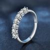 S Mozambican Steak Ring Closed Seven Princess Moissanite Ring Full of Tail Ring