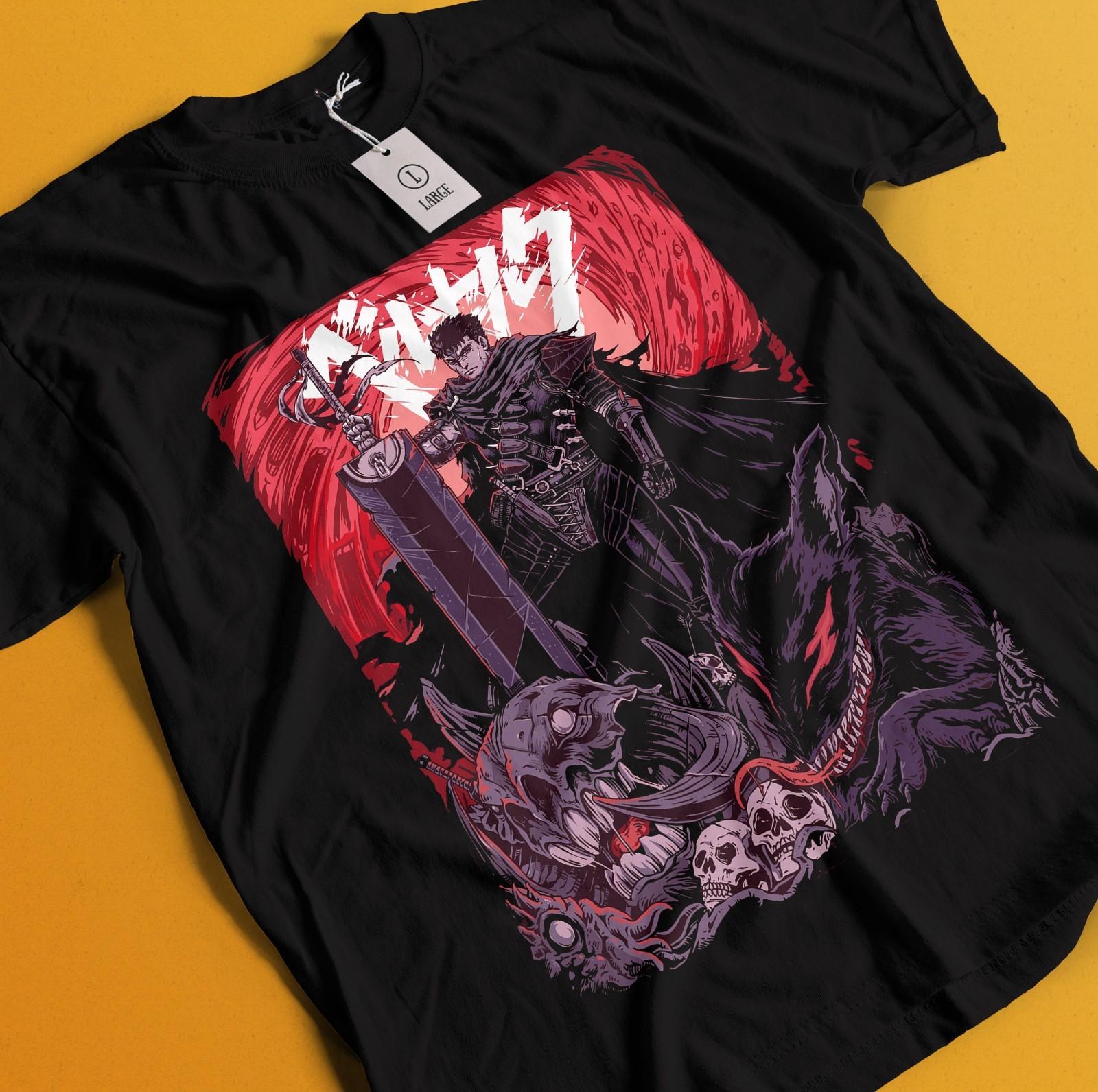 Berserk TShirt Guts Shirt Griffith Tshirt Casca Tee Warrior Anime Unisexga Farnese S