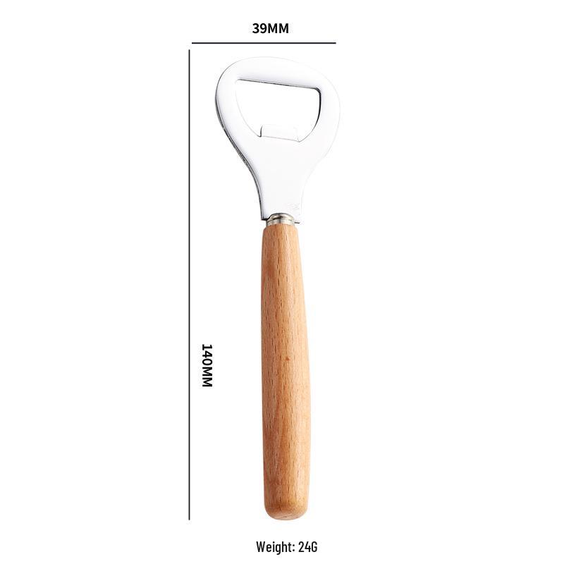 

Stainless Steel & Wooden Handle Creative Beer and Soda Bottle Opener