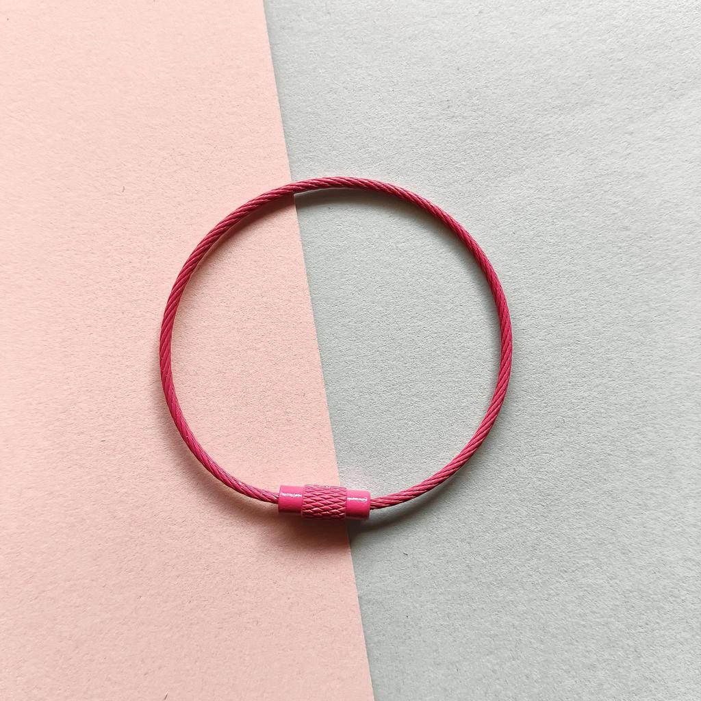 Rotating Metal Wire Rope Keyring Charm for DIY Bags