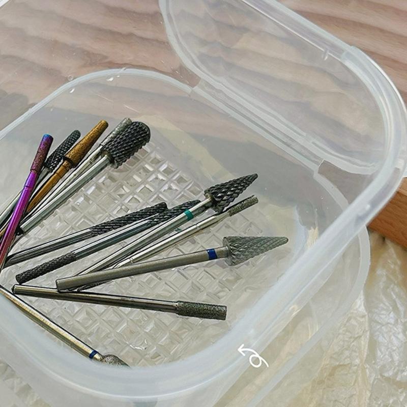Sterilizer Box for Nail Tools Nail Art Drill Bits Cleaning Box Nail Tool Disinfectant Box Nail Supplies Manicure Tools