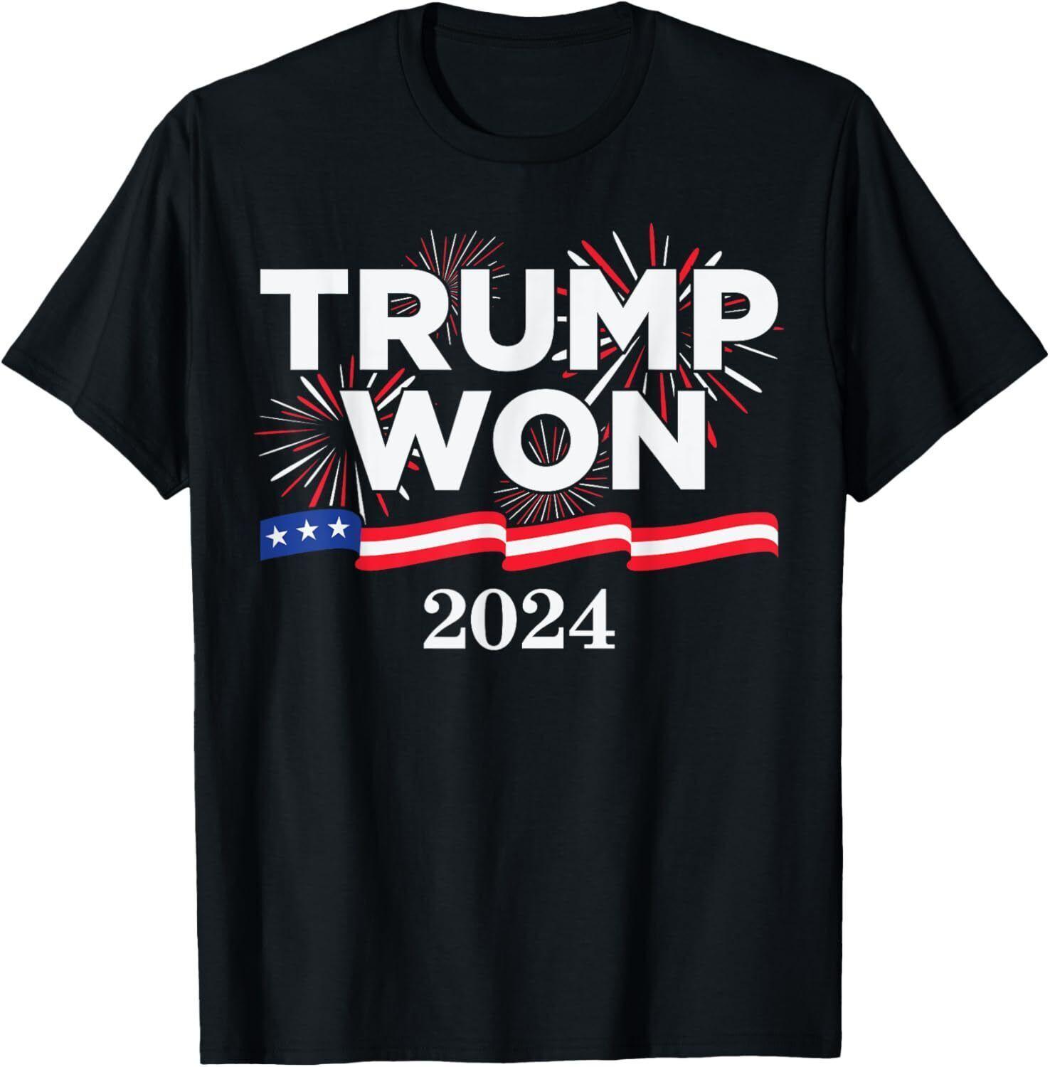 Donald Trump Won 2024 Election Inauguration Men Women Unisex T-Shirt S разноцветный