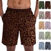 Herren Shorts mit Leopardenmuster - Lässige Leichte Atmungsaktive Sportshorts für den Sommer