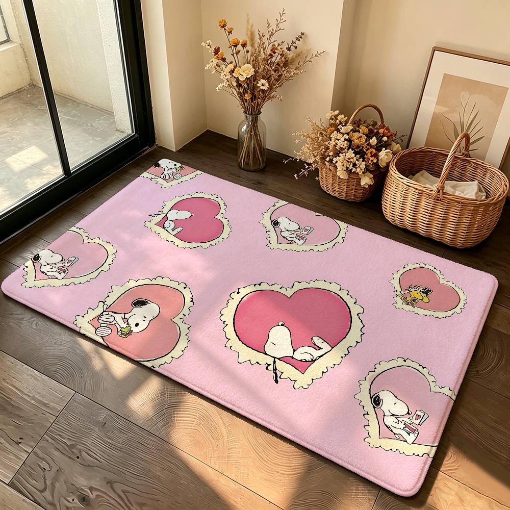 Classic-S-sNoOPyS Kawaii Carpet Bathroom Anti-slip Mat Door Mat Home Decoration Mat Entrance Door Mat Scratch-resistant Door Mat