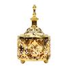 Arabic Incense Holder Pot Vintage Decorative Candle Stand for Home Tabletop Decoration Zinc Alloy Gold Style 1
