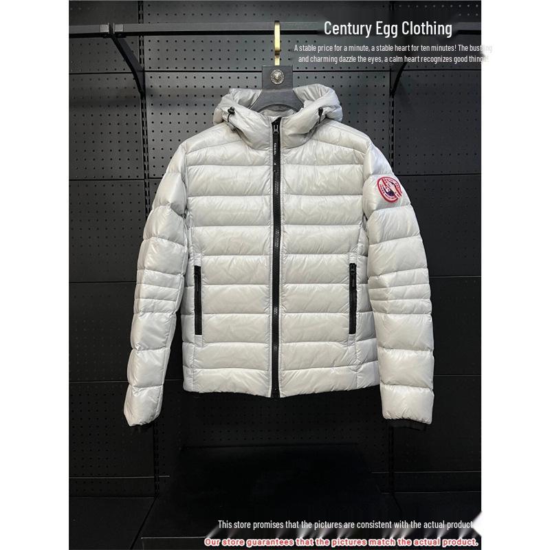 

Високоякісна унісекс легка пухова куртка з капюшоном 2227 - Тепла та повсякденна Medium срібло сірий колір