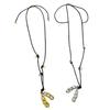 Symbolic Peanut Pendant Necklace Adjustable Length Neckchain Fashion Jewelry For Daily Outfit Enhancement