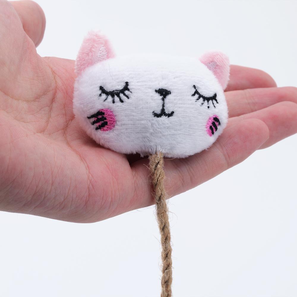 

Cartoon Animal Cat Toy Feather Bell With Catnip Rope Pet Kitten Supplies Chew Toy