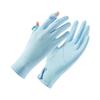 Sunscreen gloves women's UV protection spring and summer non-slip driving ice silk outdoor cycling thin original yarn sunscreen gloves