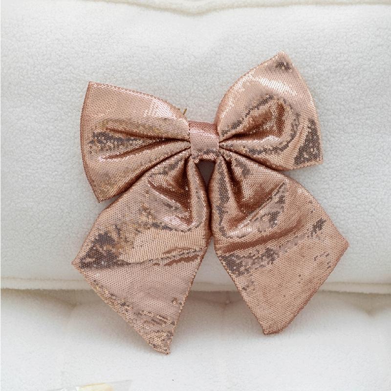 Large Ribbon Bows Christmas Tree Ornament Handmade Birthday Gift Colorful Sequins Fabric Bowknot Party Accessories