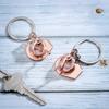 Coffee pot keychain 2-piece set (rose gold) key ring