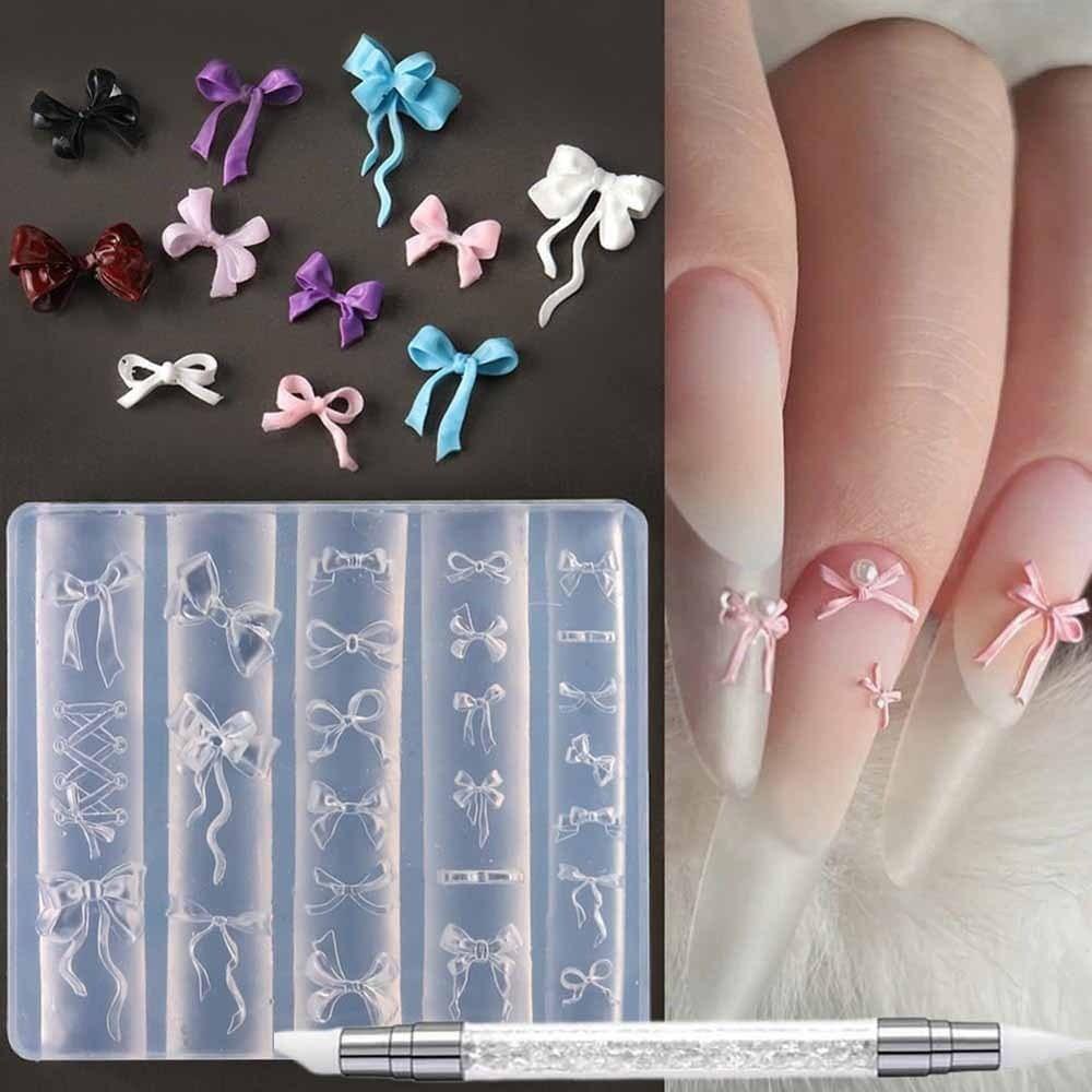 3D Design Nail Carving Mold Clear Silicone 3D Silicone Nail Art Molds  DIY Nail Supplies