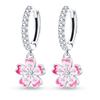 Women's 925 Silver Teddy Bear Rabbit Donut Pink Theme Sweet Romantic Priginal Design Earrings Engagement Party Exquisite Jewelry