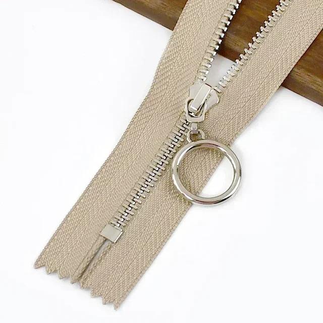 5Pcs Meetee 3# 15-30cm Metal Zippers Bags Closed End Auto Lock Zipper for Clothes Repair Kit DIY Sewing Material Accessories