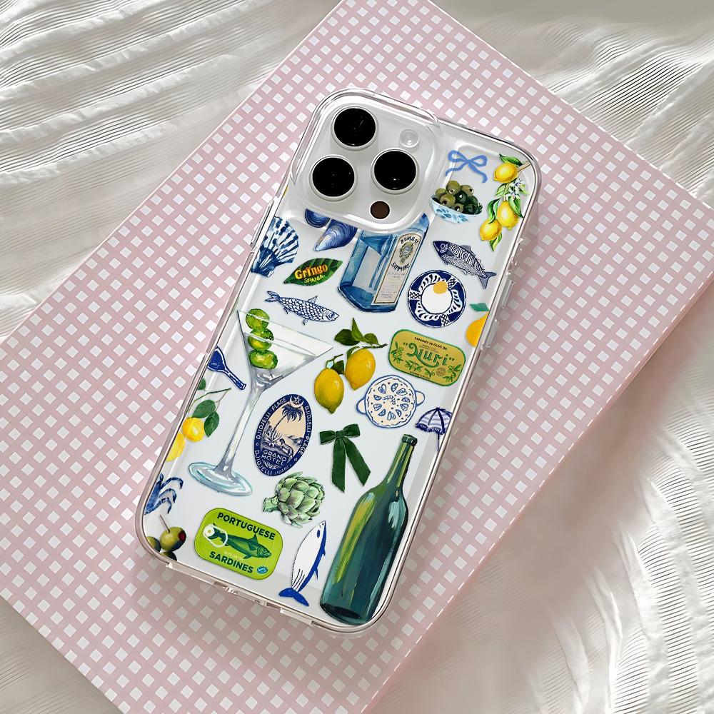 Meereslandschaft Wein Zitrone Handyhülle Für Samsung Galaxy S26 S25 S24 S23 S22 S21 S20 FE Note 20 10 Edge Plus Ultra Lite 5G Hülle
