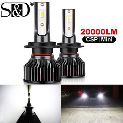 2 pezzi Mini H4 H7 LED lampadine per fari auto Super Bright 20000Lm CSP Chip Auto H1 H11 LED luce H3 H8 HB3 HB4 9005 9006 6500K lampada automatica 12V 24V 36V