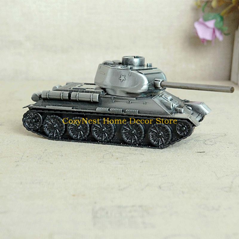 92MF Alloy for Tank Model Metal Mechanical Desktop Crafts Metal Ornament for Home Bedroom Living Room Decoration Gift