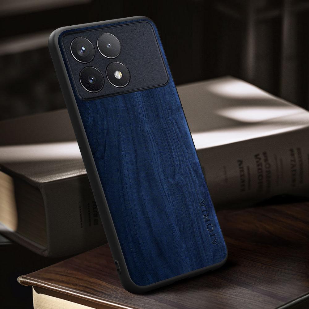 Case for Poco X6 Pro F6 Pro  Funda Bamboo Wood Pattern Four-corner Explosion-proof Back Cover Poco M6 Pro
