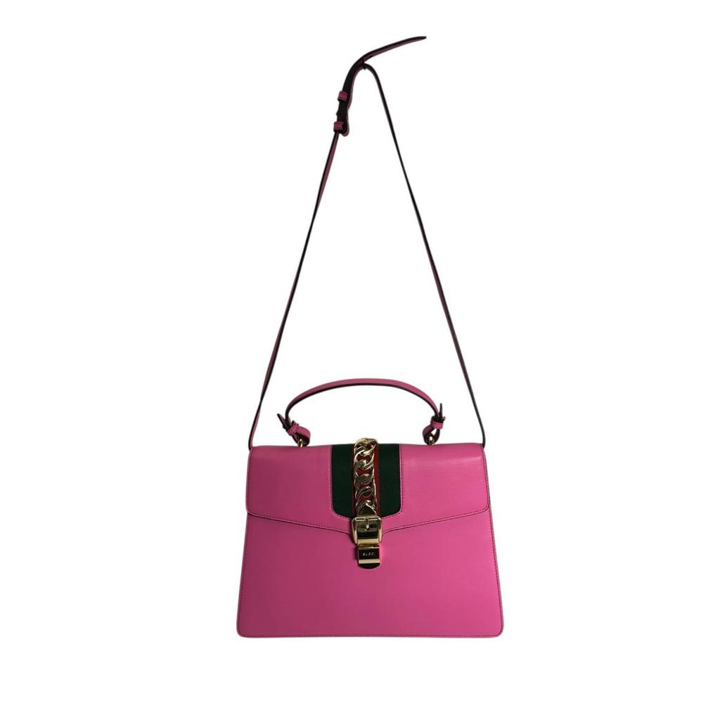 GUCCI 2WAY bag Silvi Handbag pink Women 431665 Used