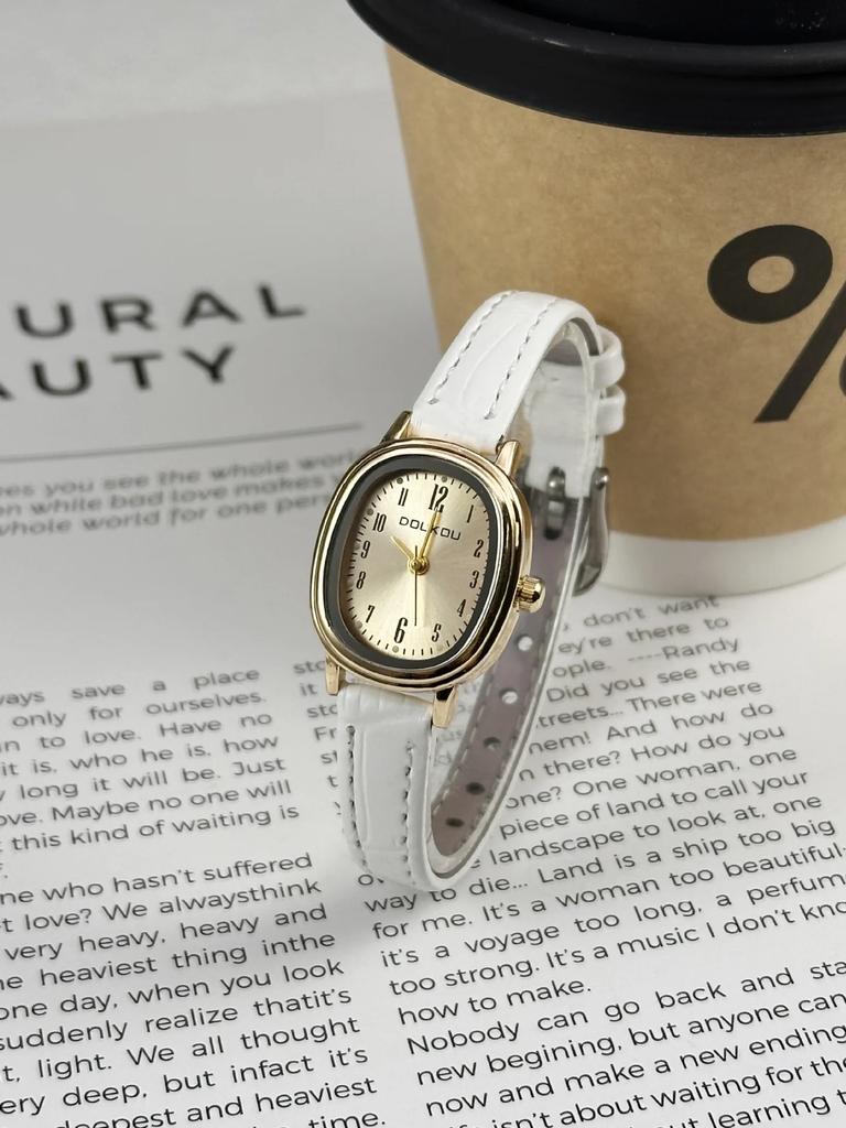Luxury Oval Dial Women Watches Fashion Ladies Gift Dress Quartz Watches Leather Strap Student Wristwatches Dropshipping Montre