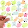 12st/parti Mini Söt Mjuk Squishy Fidget-leksak Kawaii Mochi-katt Anti-stresslindrare Sensorisk Kläm Julklapp för Vuxen Barn TMZ