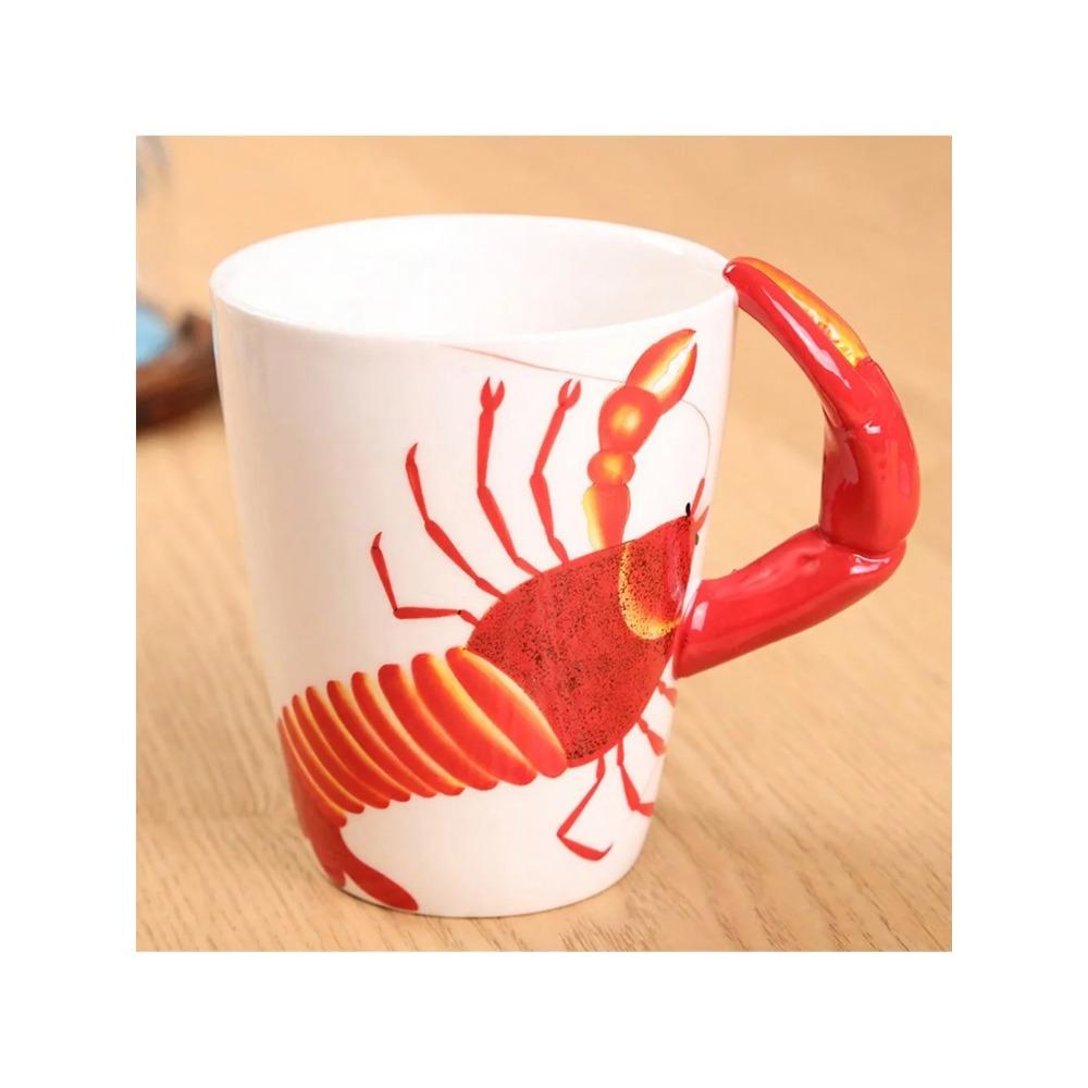 3D Creative Personality Hand Painted Ceramic Mug Holiday and Birthday Gift