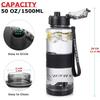 1.5L FORWEWAY Water Bottle, BPA-Free, with Filter, Large Capacity, Food-Grade Material, Reusable, Leak-Proof, Automatic Pop-Up, Direct Drinking, Sport