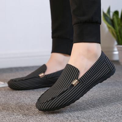 Spring And Summer Breathable Men'S Loafers Large Size Men'S Non-Slip Soft Casual Canvas Shoes Light And Comfortable Flat Shoes