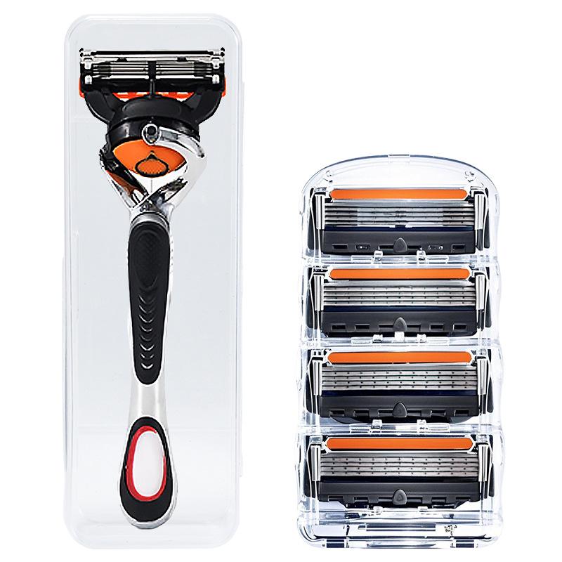German Quality Men's Razor with Five Ultra-Thin, Anti-Scratch Blades