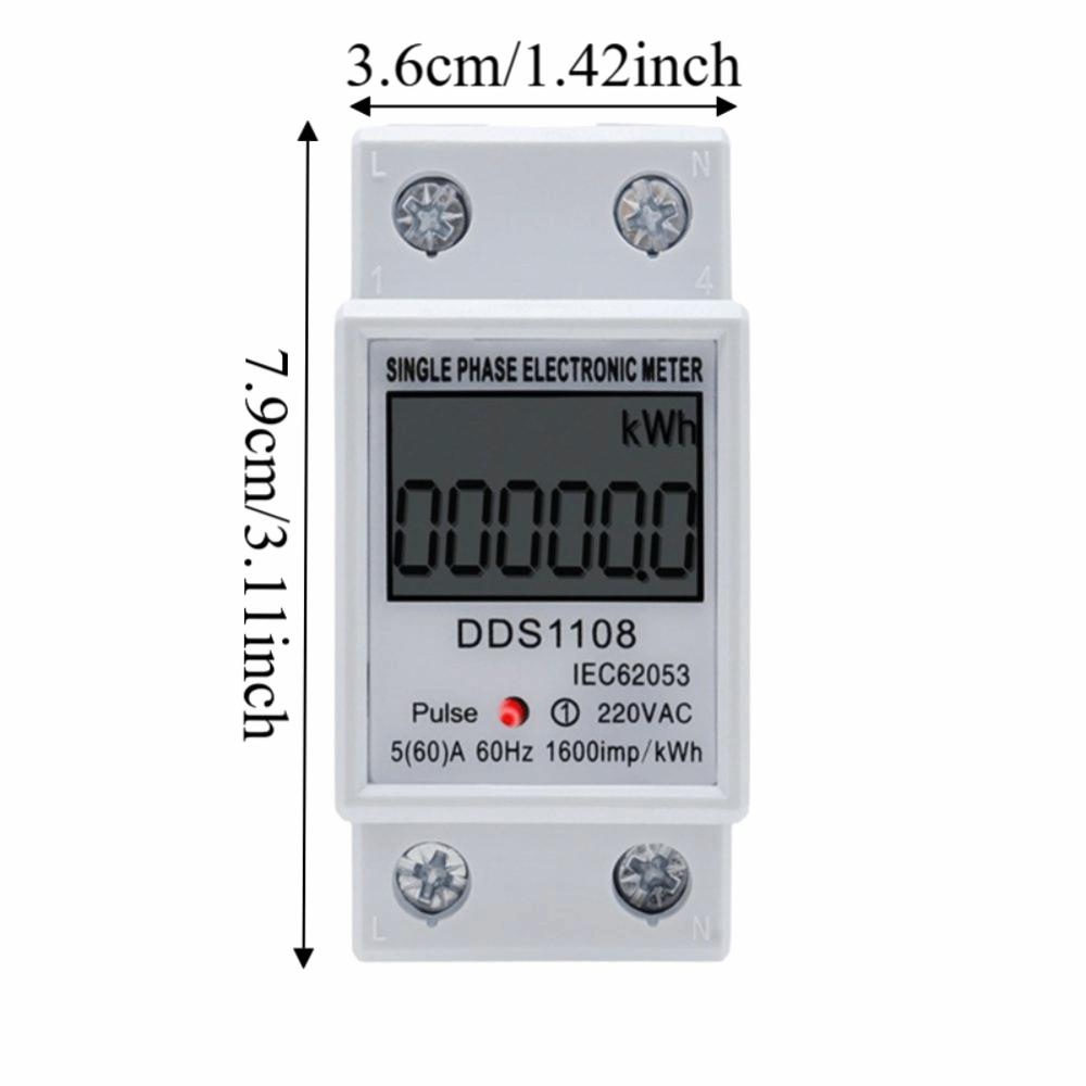Multi-Function Single Phase Electric Energy Meter LCD Display LCD Energy Meter  Din Rail Mounting