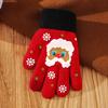 And Autumn Women Knitted Gloves Santa Claus Printed Christmas Kids Mittens Full Fingers Gloves