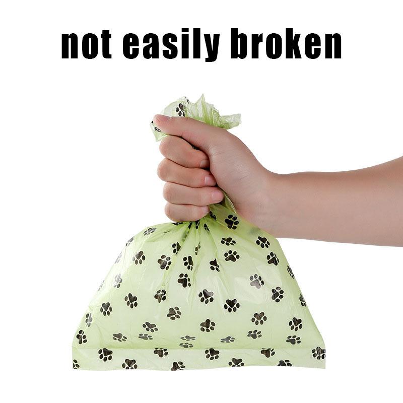 Zufällige Farbe Cartoon Pfote Grafik Hundekotbeutel Haustierkotbeutel Auslaufsichere Hundekotbeutel Für Haustierbedarf