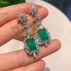 Color Simulation Jewelry Earrings Fashionable Paraiba Emerald Women Live Streaming