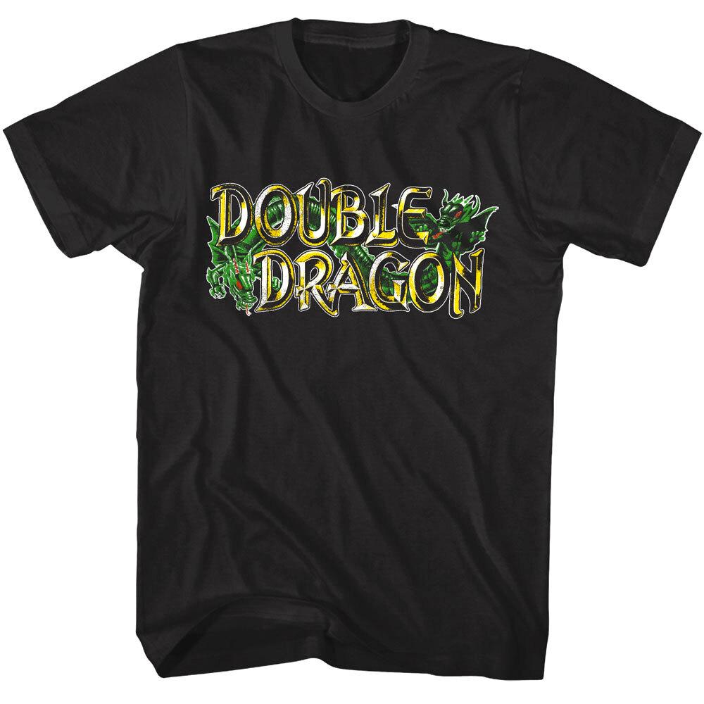 Double Dragon Logo Men T Shirt Technos Arcade Video Game Nintendo Merch Tee XL