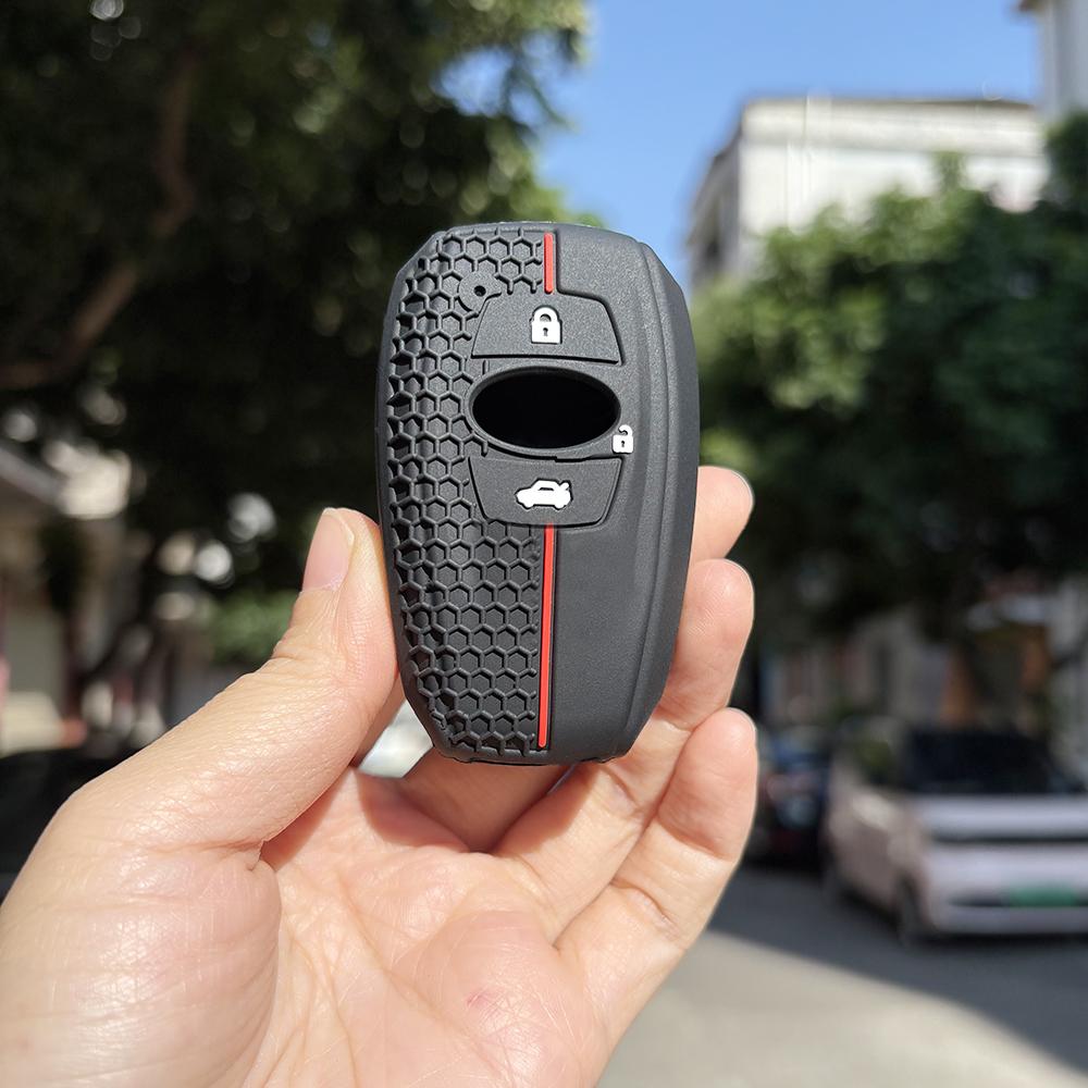 

Soft Key Case For Subaru Forester Sk9 Forester XV BRZ SV Legacy 3/4 Buttons Holder Keychain Accessories Car Key Caps